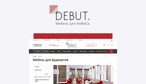 Разработка и продвижение сайта мебельной компании «Дебют»