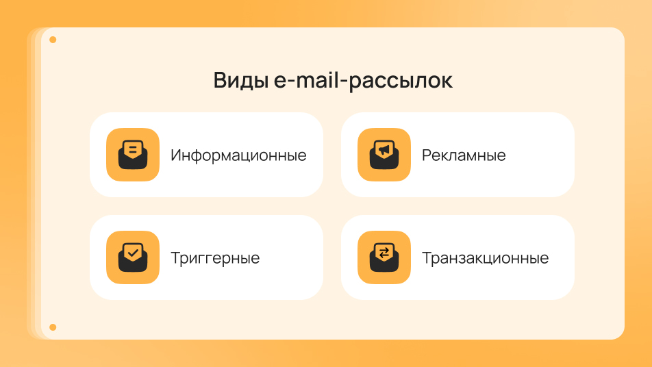 Какие виды email-рассылок существуют Какие виды email-рассылок существуют