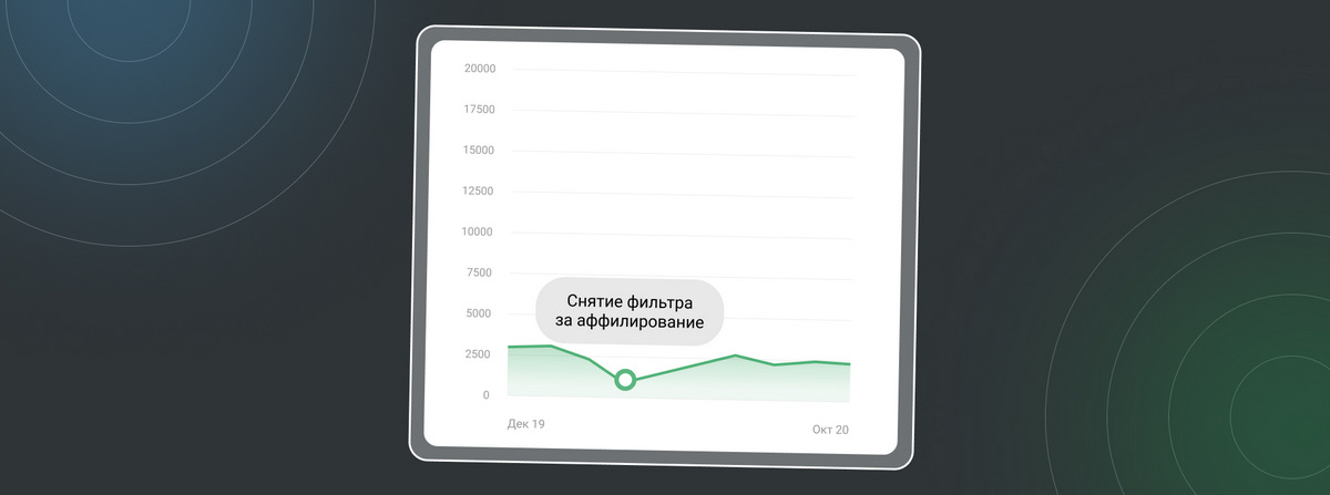 Момент снятия фильтра с сайта заказчика