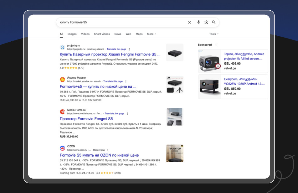 Позиции в выдаче Google Позиции в выдаче Google