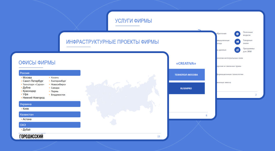Способ размещения контента на страницах презентации