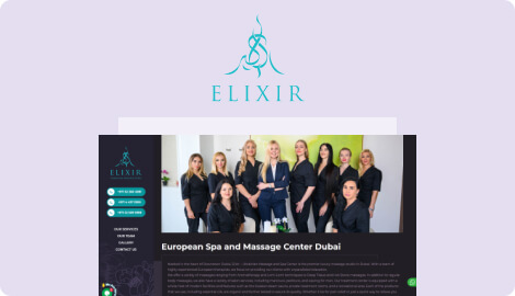 Сайт компании "Elixir" в Дубае